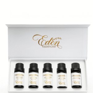 Coffret Blanc nacré de 5 huiles essentielles Eden Essences